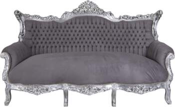 Splendid Baroque Sofa Sofa Salon Silver