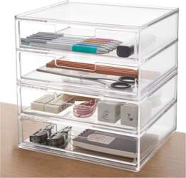STORi Chloe Stackable Clear Double Organizer