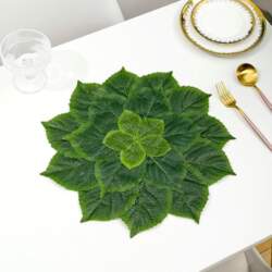 Table Set of 8, Leaf Pattern