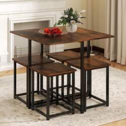 Tangkula Compact Dining Table Set for
