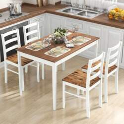 Tangkula Dining Table Set for 4