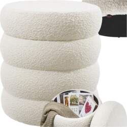 Tectake® Scandi Stool with Storage Space