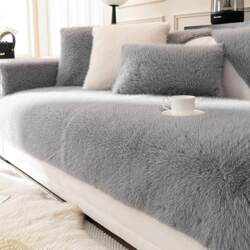 Thick Rabbit Plush Sofa Cover 2