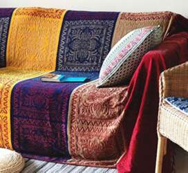 Throws for Large Sofa Chenille Jacquard