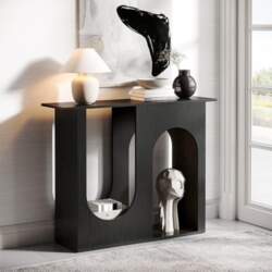 Tribesigns 90 cm Black Sofa Table