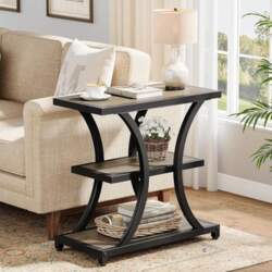 Tribesigns Side Table with Storage 3-Tier