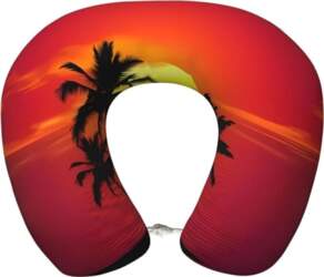 Tropical Sunset Memory Foam ceļojuma spilvens