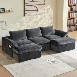 Vamcheer Corner Sofa with Sleep Function