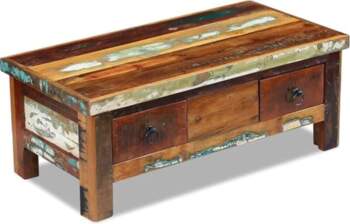 VidaXL Solid Wood Coffee Table, Side