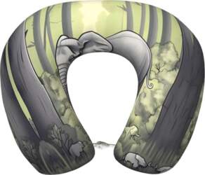 Walking Elephant Memory Foam ceļojuma spilvens