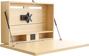 Wall Mounted Folding Table with Socket