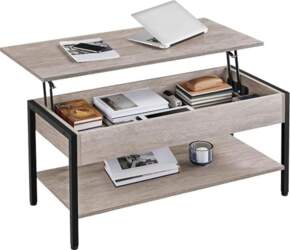 Yaheetech Extendable Coffee Table with Height-Adjustable