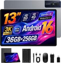 13 collu planšetdators, Android 16, 3K