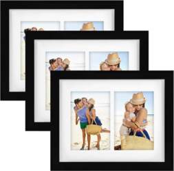 3 Pack 8x10 Modern Black Double