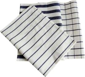 3-Piece Cotton Placemats with Striped Patterns