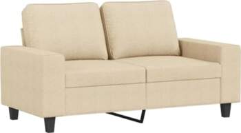 3 Piece Sofa Set Cream 100%