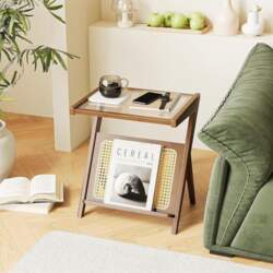 Bamworld Rattan Side Table Boho Bedside