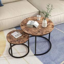 BOFENG Round Nesting Coffee Table, Set