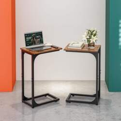 C-Shaped Side Table for Couch, Small