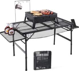 Camping Table Foldable Grill Table 144
