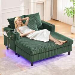 Chaise Longue Sofa Bed 2-Seater, Sofa