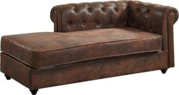 Chesterfield Chaise Longue Right - Microfibre