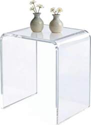 Clear Acrylic Side Table with Rounded