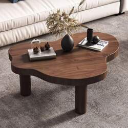 Cloud Coffee Table, Irregular Solid Wood