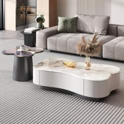 Coffee Table Set with Retractable Design