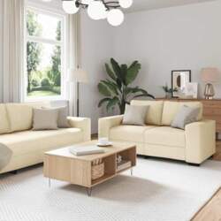 Cream 2+3 Seater Sofa Set with