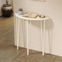 Crescent-shaped Console Table, Narrow, Side Table