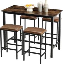 Dining Table Set, 5 Pieces, Bar