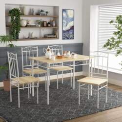 Dining Table with 4 Chairs Set