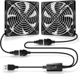 Divkāršs 120 mm USB ventilators ar