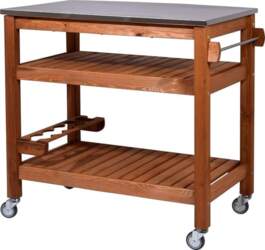 Dobar® 35540FSCe Multifunctional Table, Rollable Side