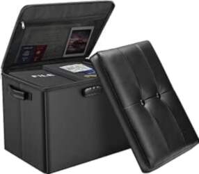 DocSafe Fireproof Storage Stool, 17" Folding