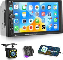 Double DIN auto radio Bluetooth 7