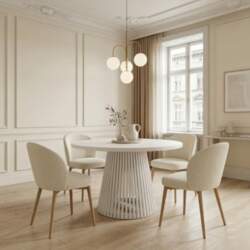 Dover Round Extendable Table for Dining