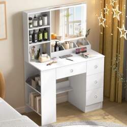Dressing Table with Mirror and Lighting