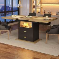 Extendable Rectangular Dining Table, Extendable Dining