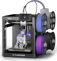 FLASHFORGE AD5X daudzkrāsu 3D printeris ar