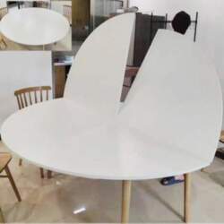 Foldable Round Table Extension, Round Folding