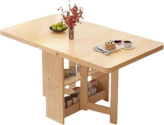 Foldable Solid Wood Dining Table with