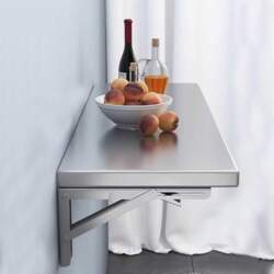 Foldable Wall Table Stainless Steel Dining