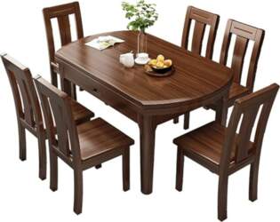 Folding Dining Table, Walnut Counter Height