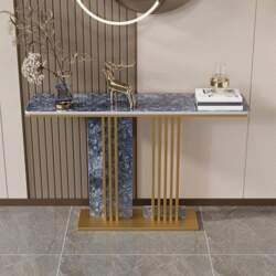 Generisch Slim Gold Console Table with