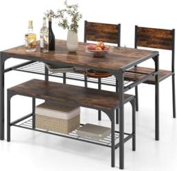 GIANTEX Dining Table with 2 Chairs