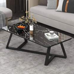 Glass Coffee Table, Modern Rectangular Coffee