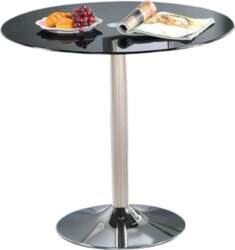 Glass Dining Table, Kitchen Round Black