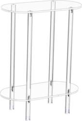Gralara Clear Acrylic Side Table Rectangular